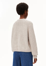 rib knit cardigan honey melange
