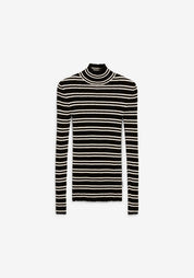 pullover alaania chiffron black-oatmilk