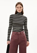 pullover alaania chiffron black-oatmilk