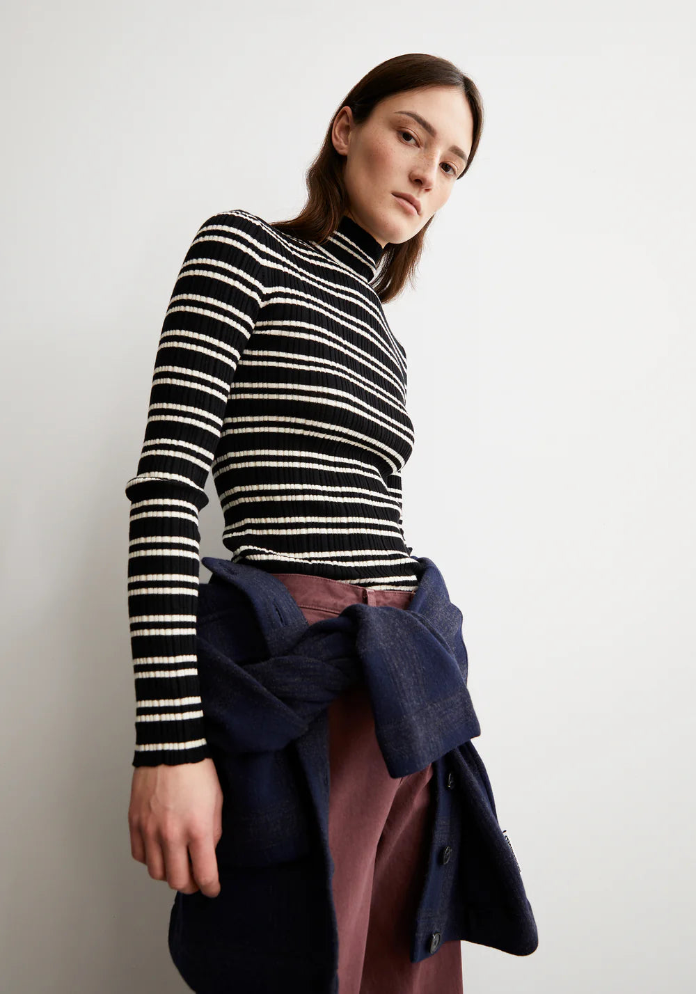 pullover alaania chiffron black-oatmilk