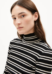 pullover alaania chiffron black-oatmilk