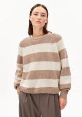 pullover kaagi stripes camel melange