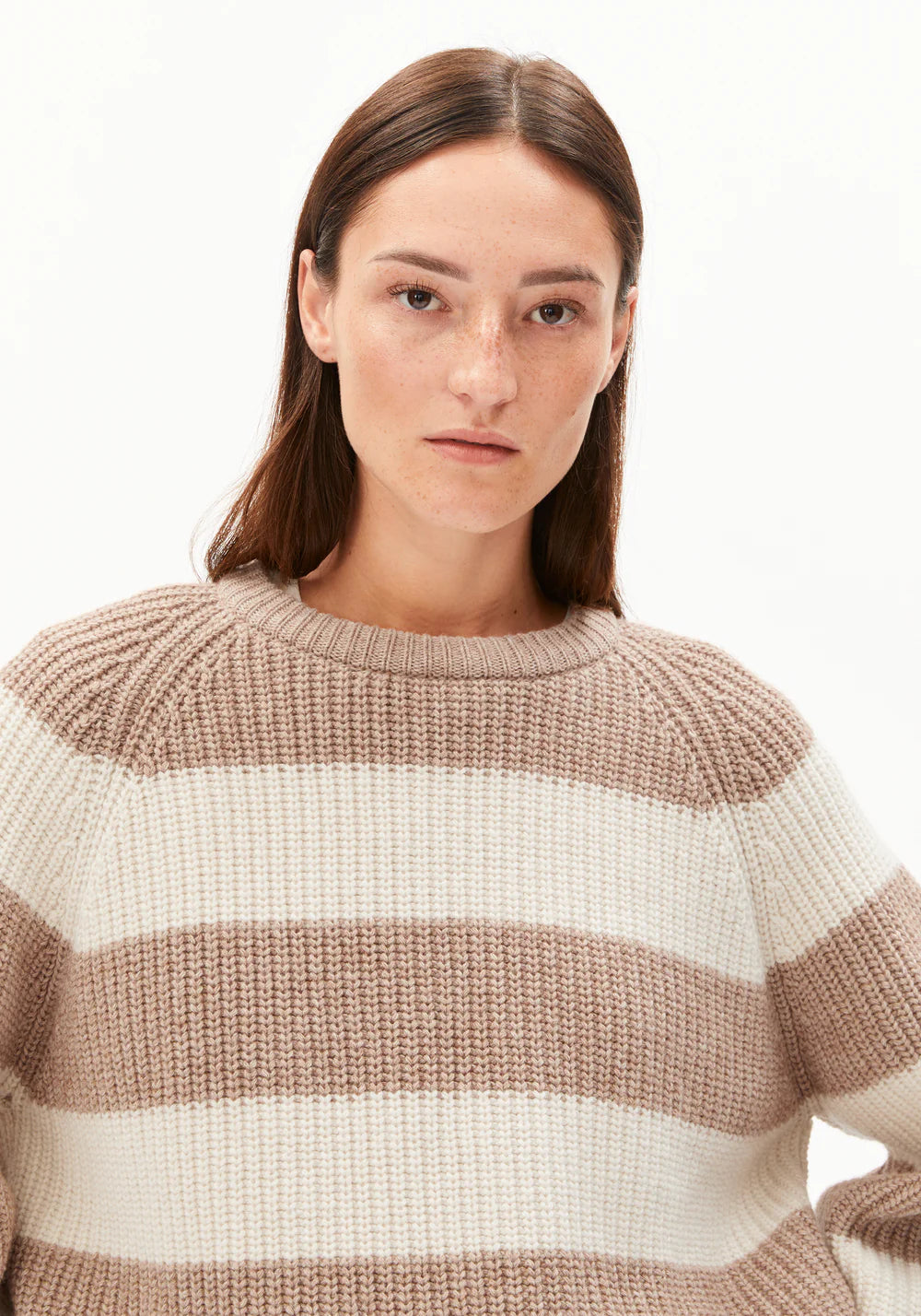 pullover kaagi stripes camel melange