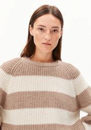 pullover kaagi stripes camel melange