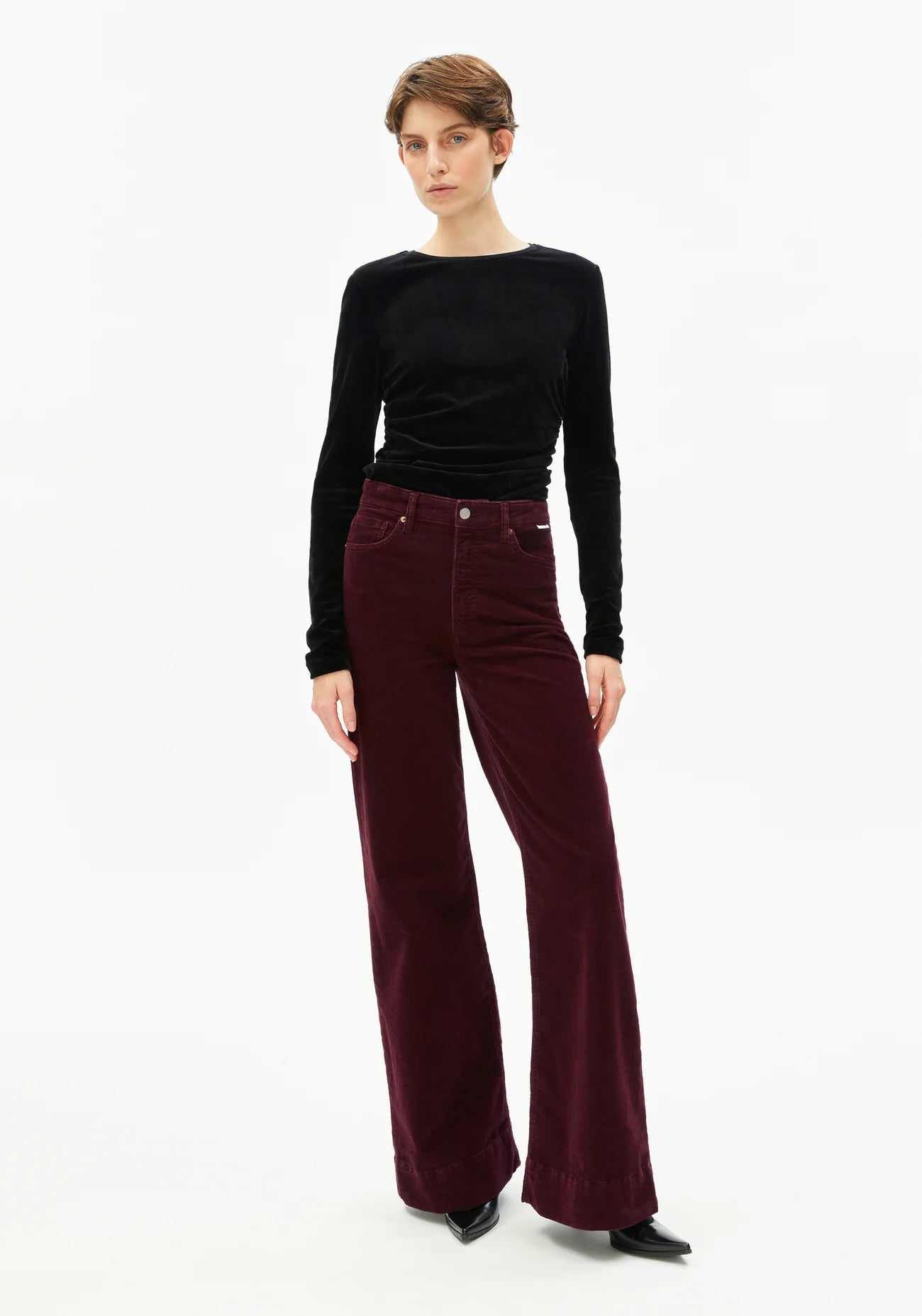 hose murliaa corduroy dark cranberry