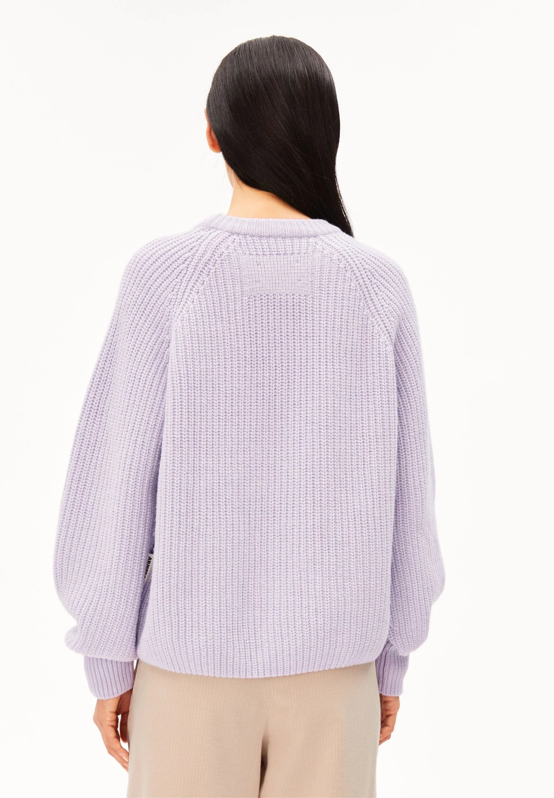 rib knit sweater moonlit lilac