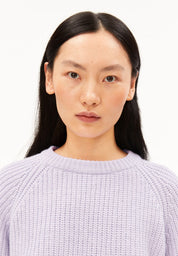 rib knit sweater moonlit lilac