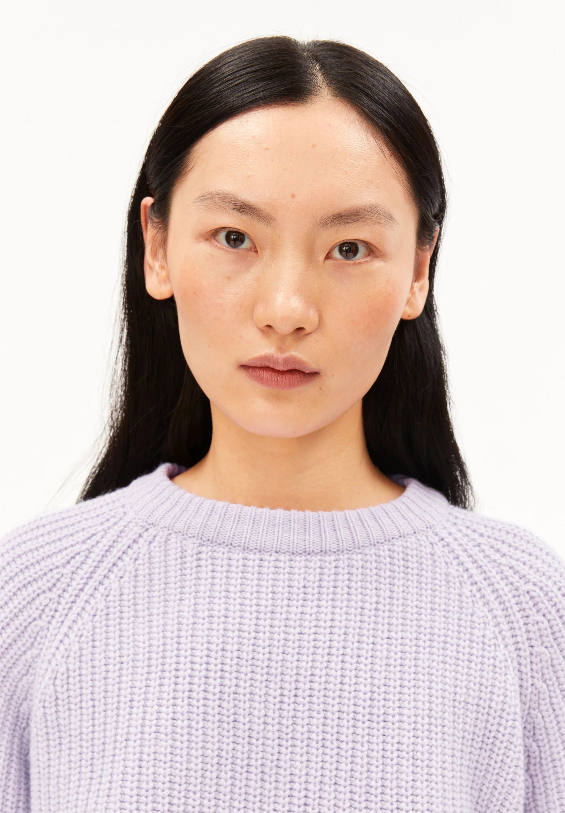 rib knit sweater moonlit lilac