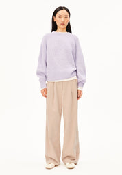 rib knit sweater moonlit lilac