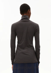 longsleeve grazilianaa stripes walnut cream-dark steel