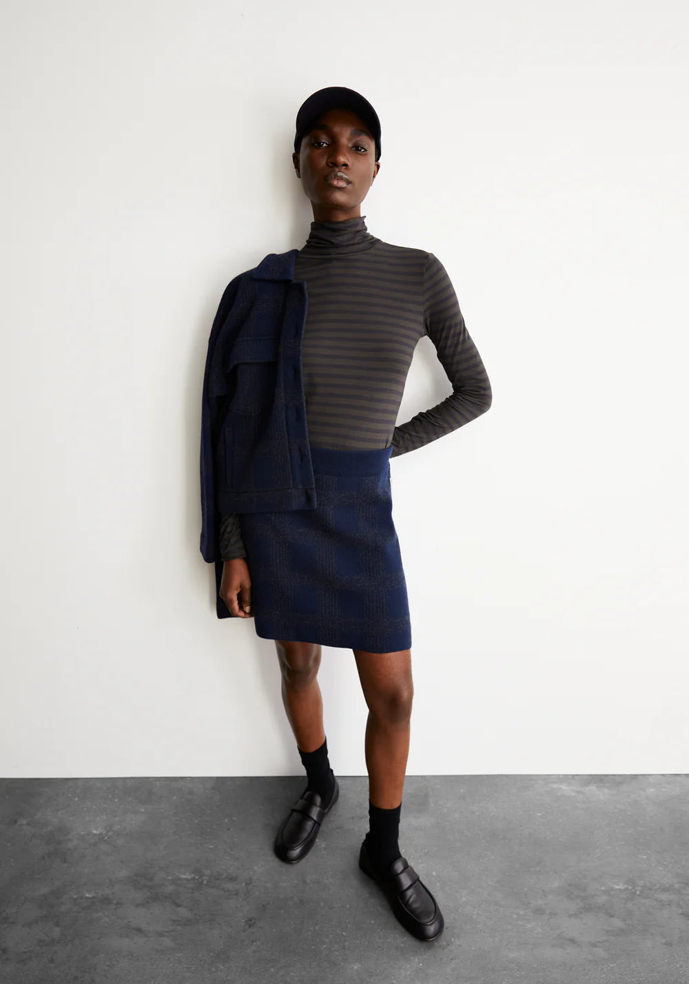 longsleeve grazilianaa stripes walnut cream-dark steel