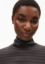 longsleeve grazilianaa stripes walnut cream-dark steel