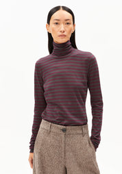 longsleeve grazilianaa stripes dark cranberry-dark steel