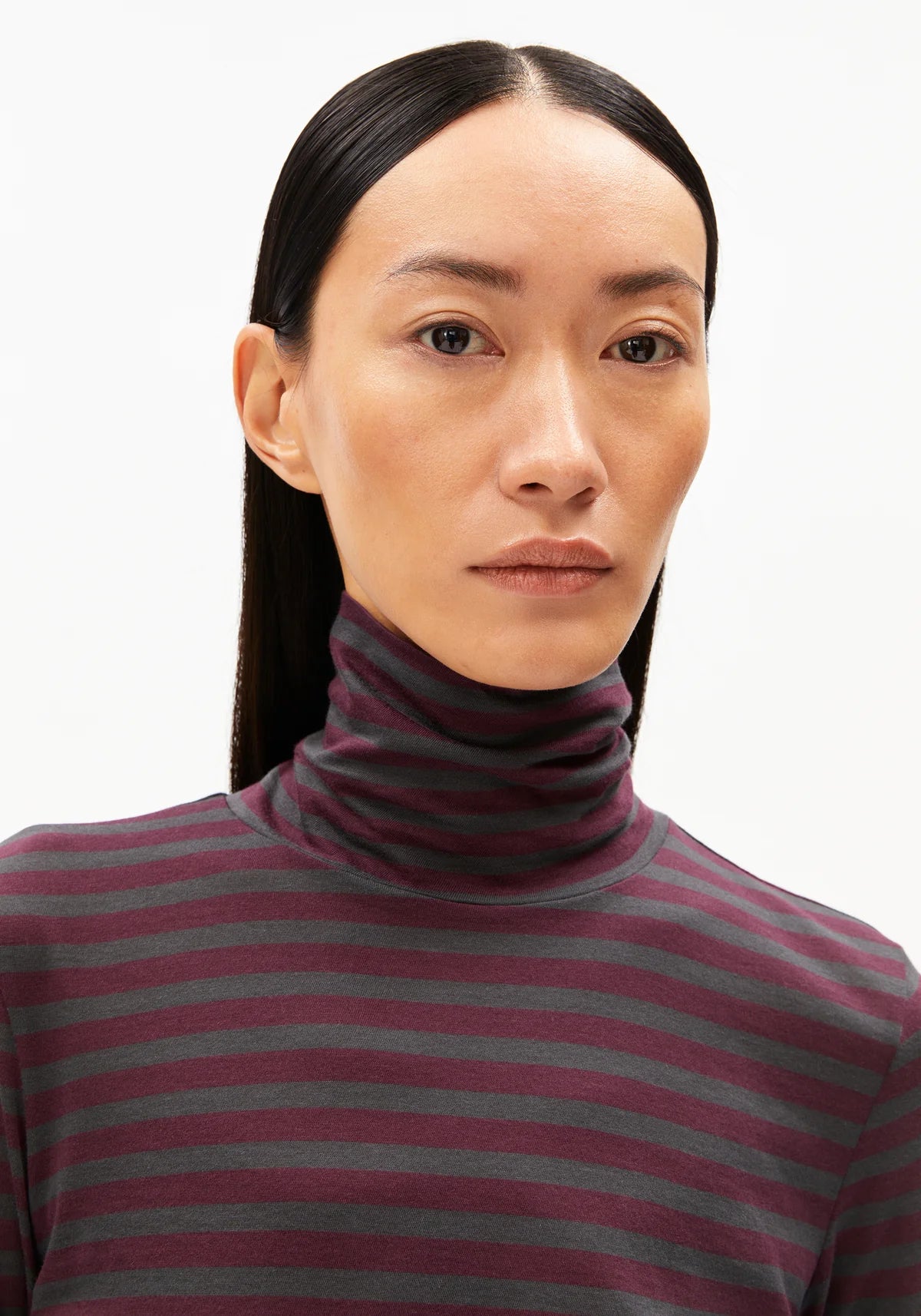 longsleeve grazilianaa stripes dark cranberry-dark steel