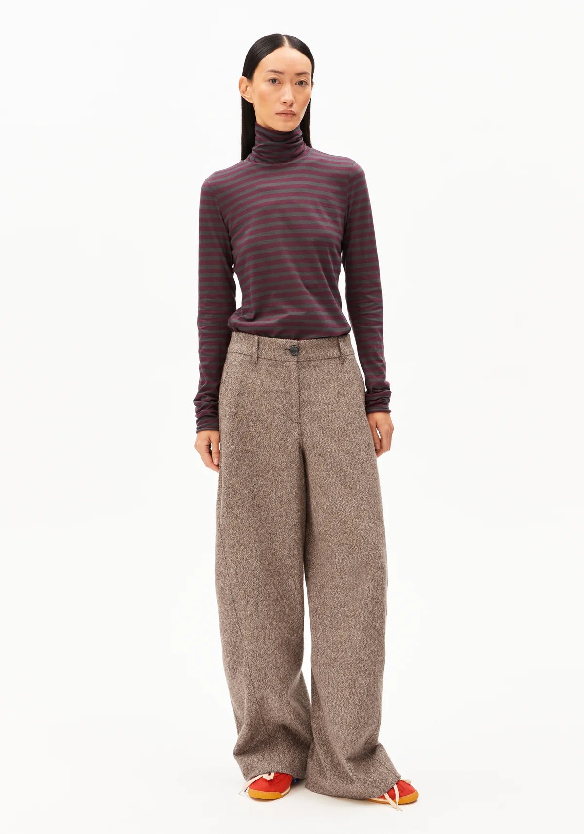 longsleeve grazilianaa stripes dark cranberry-dark steel