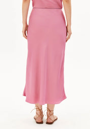 lenovaa satin slip-skirt washed berry