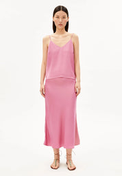 lenovaa satin slip-skirt washed berry