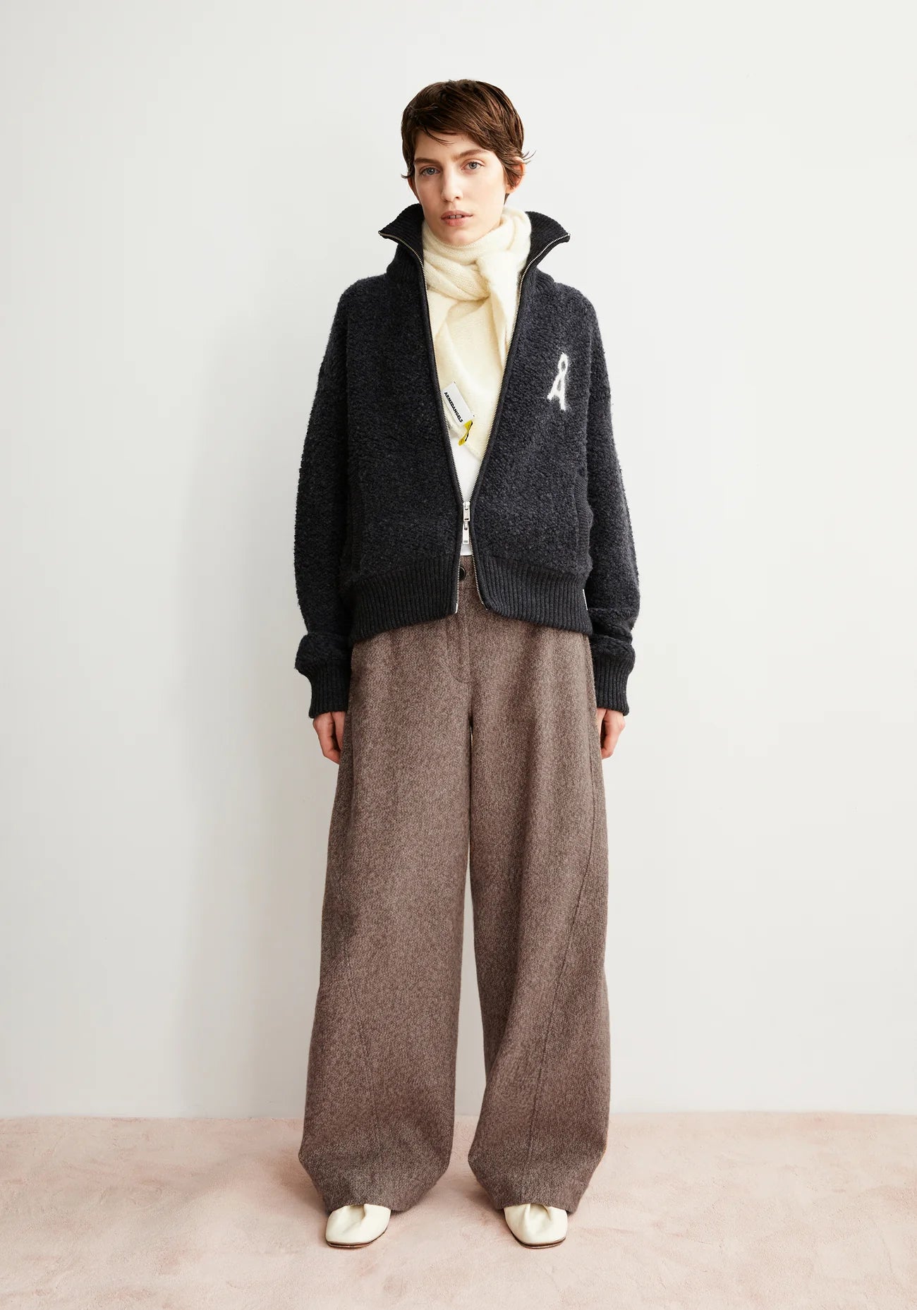 iconic Å gwenaa bouclé steel melange -oatmilk