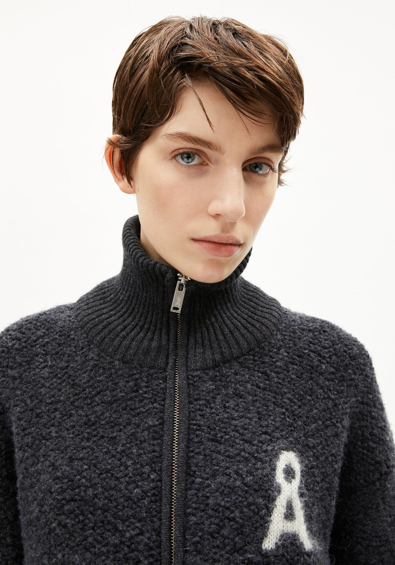 iconic Å gwenaa bouclé steel melange -oatmilk