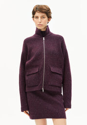 jacke dorotheaa tweed dark cranberry