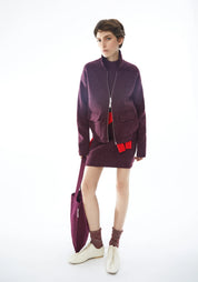 jacke dorotheaa tweed dark cranberry