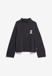 iconic Å bouclé knit sweater steel melange-oatmilk