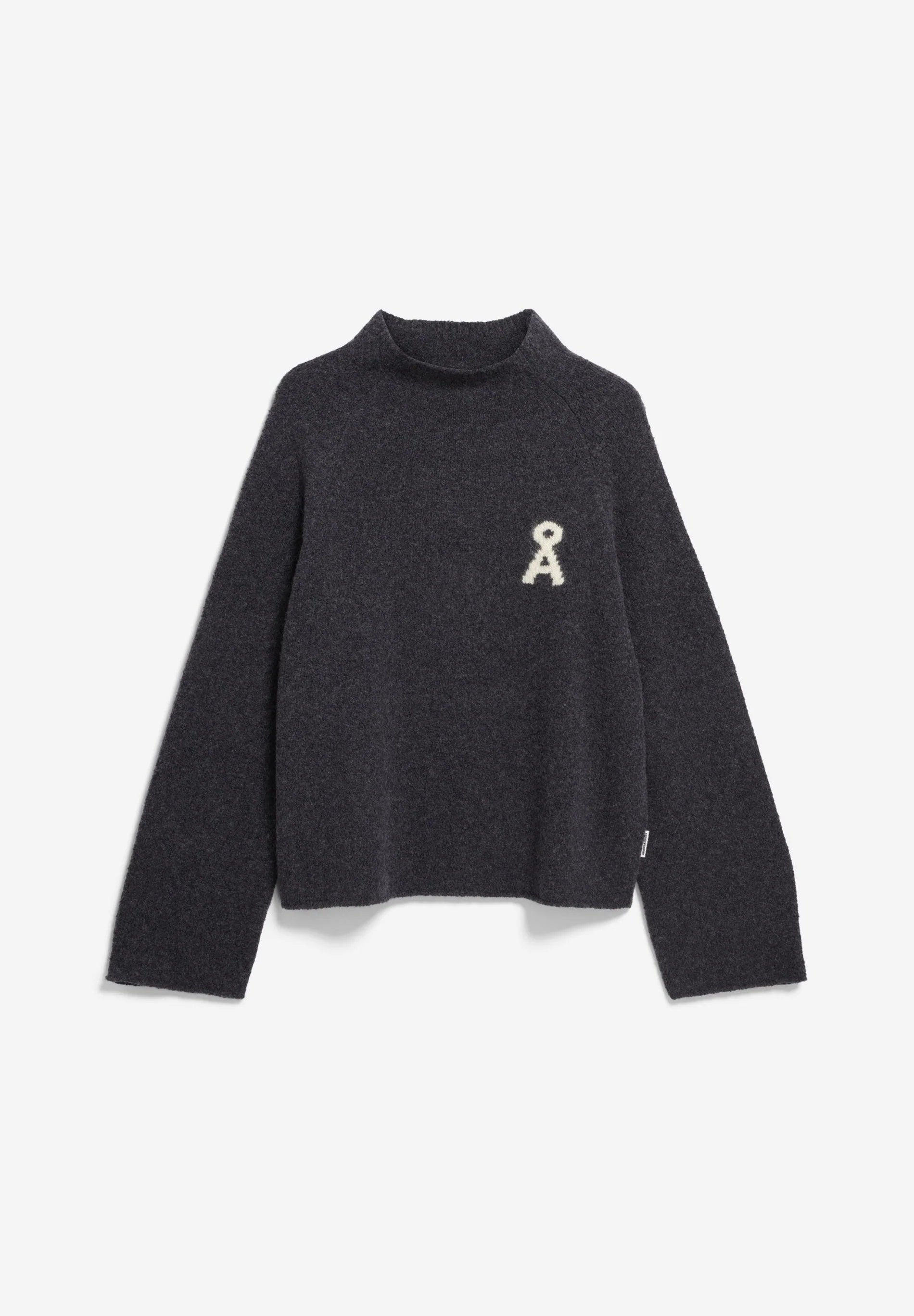 iconic Å bouclé knit sweater steel melange-oatmilk