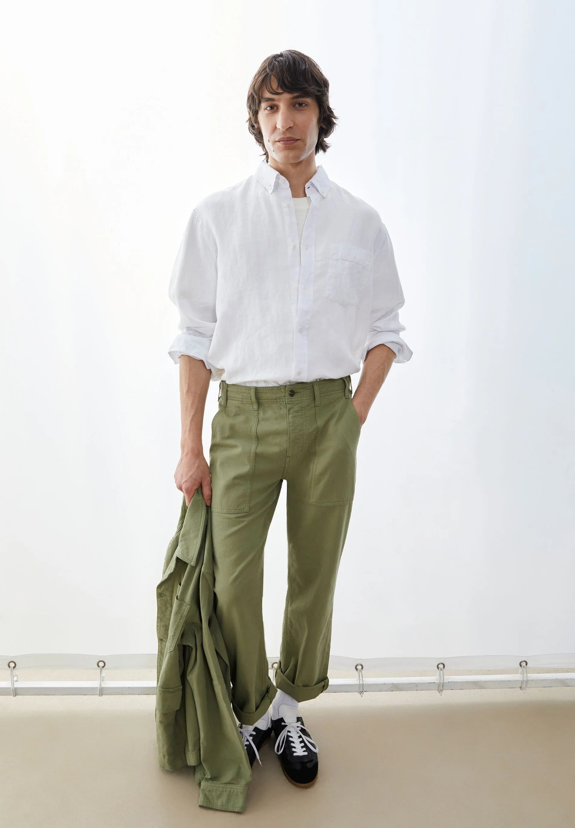 linen longsleeve shirt white