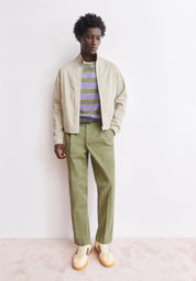 taamir pleated chino pant fatigue green