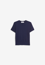 fine s sl knit sweater tinted navy