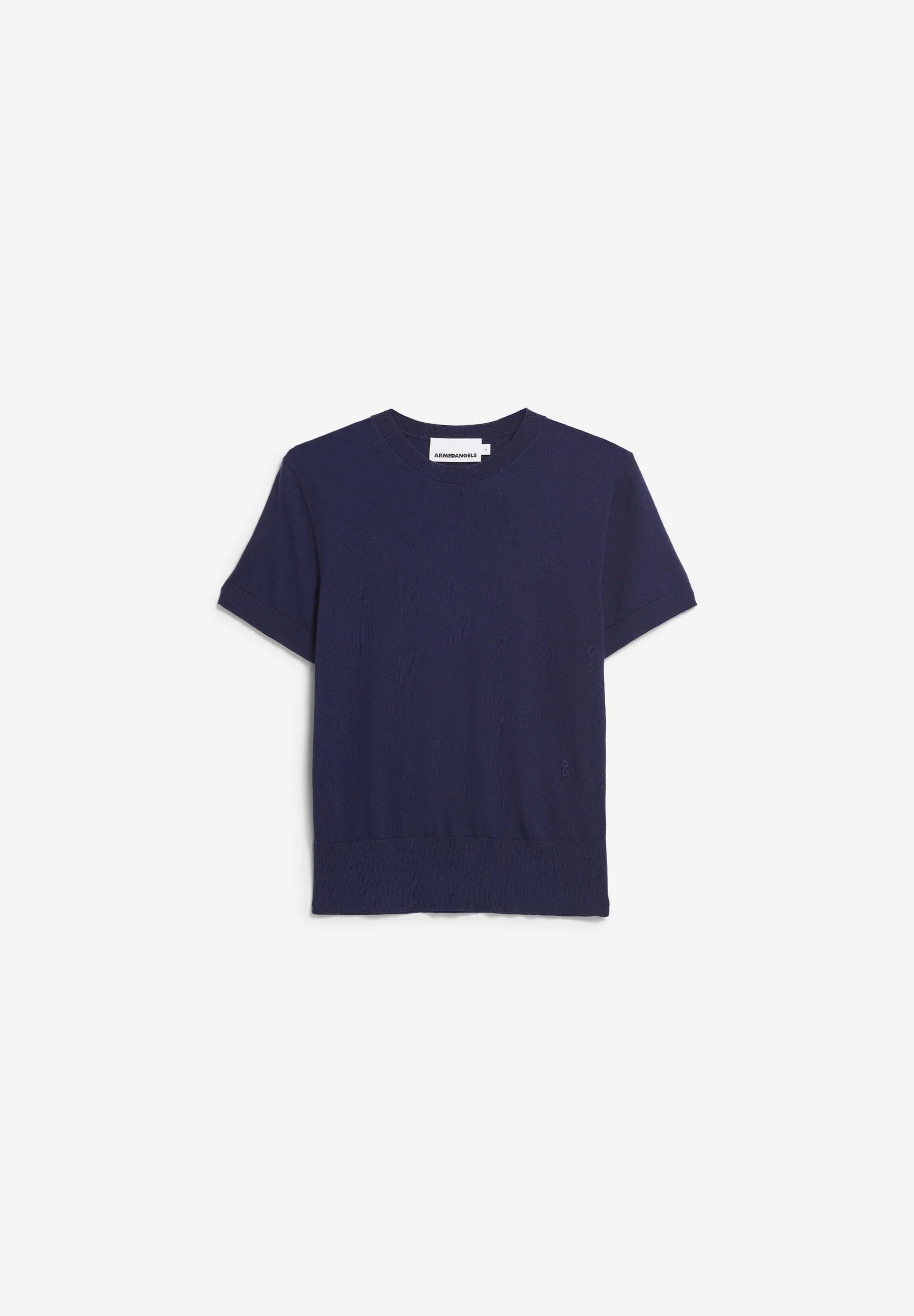 fine s sl knit sweater tinted navy