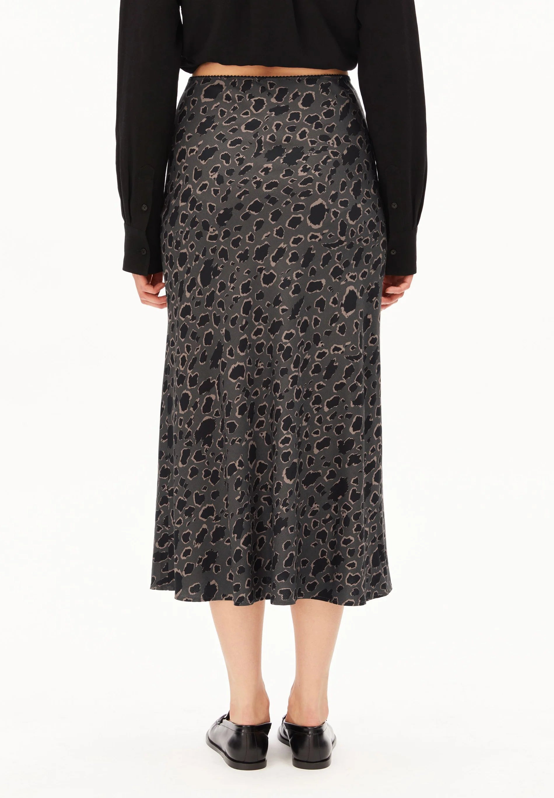 leo lenovaa slip-skirt dark steel-black