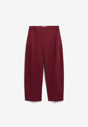 barrel leg twill pant velvet red