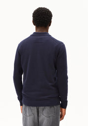 longsleeve knit poloshirt night sky