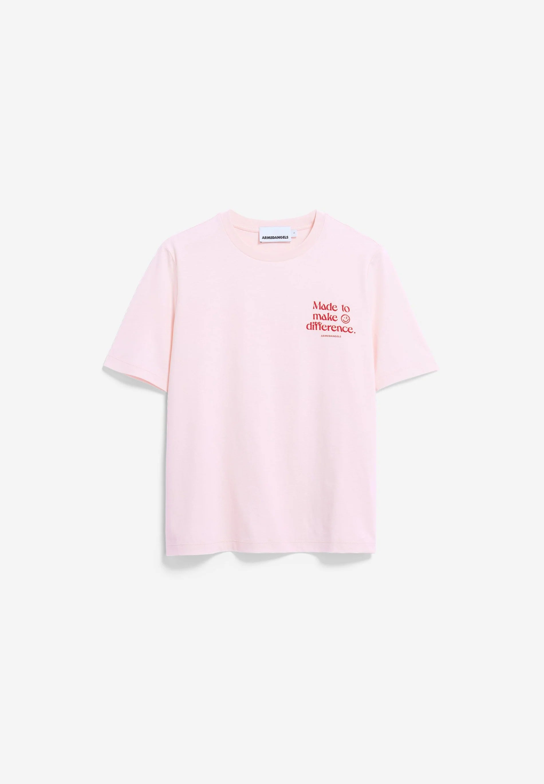 t-shirt lualaa embro pink mist