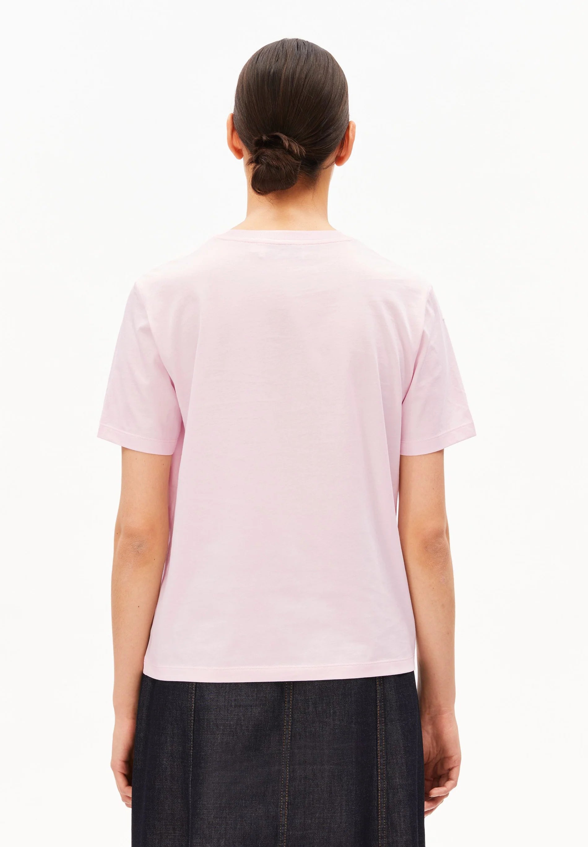 t-shirt lualaa embro pink mist