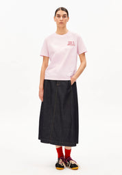 t-shirt lualaa embro pink mist