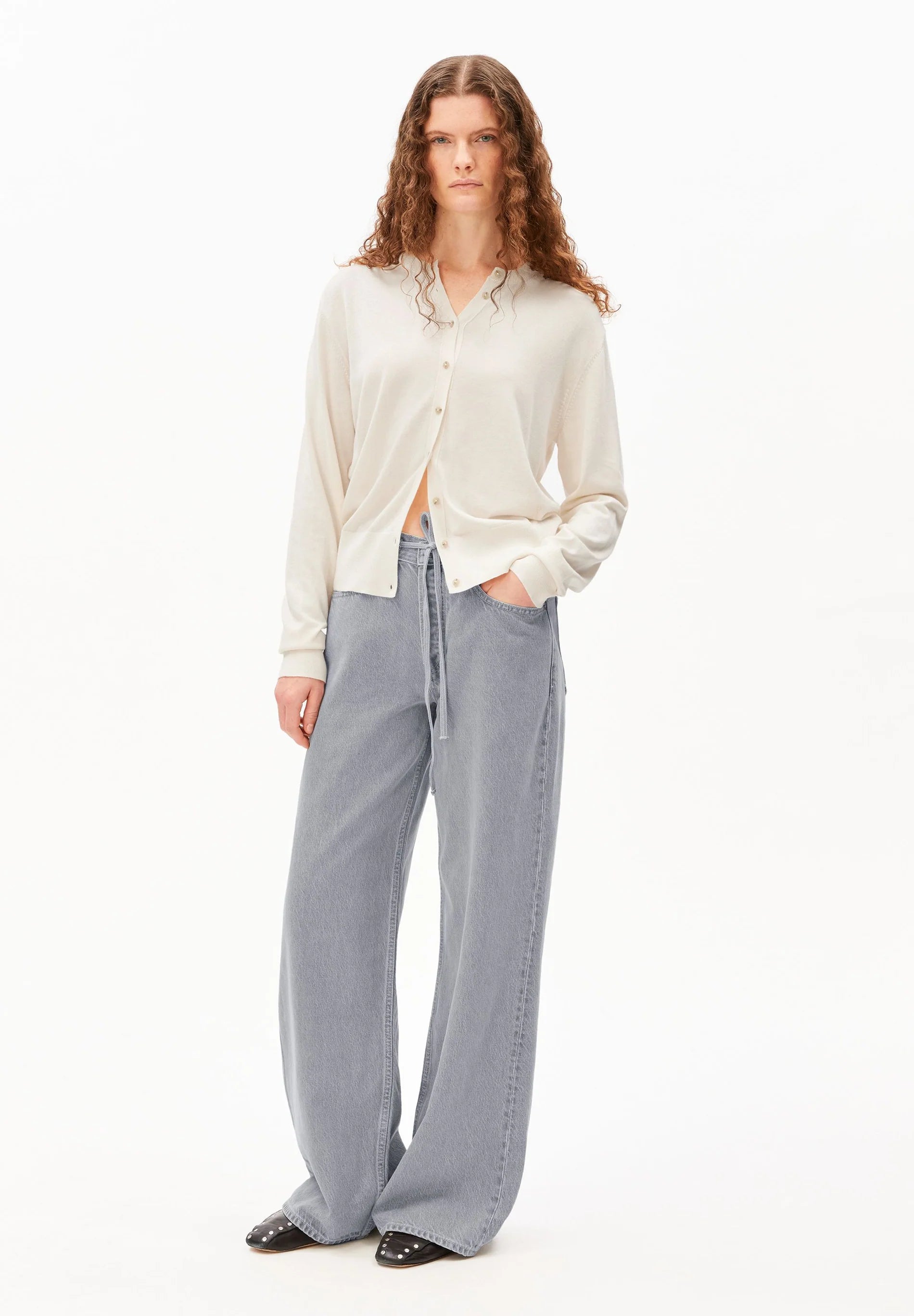 fine knit cardigan oatmilk