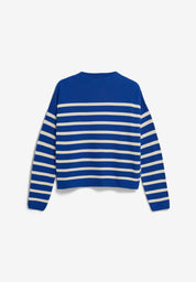 merinaa stripes knit sweater dynamo blue-oatmilk