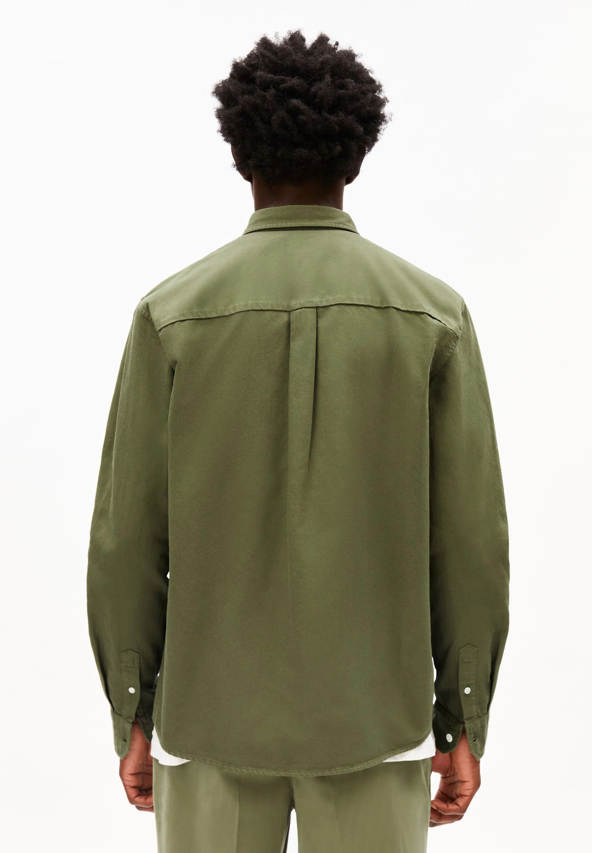 gmt dye lino longsleeve shirt fatigue green