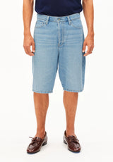 baggy hemp blend denim short atlas