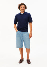 baggy hemp blend denim short atlas