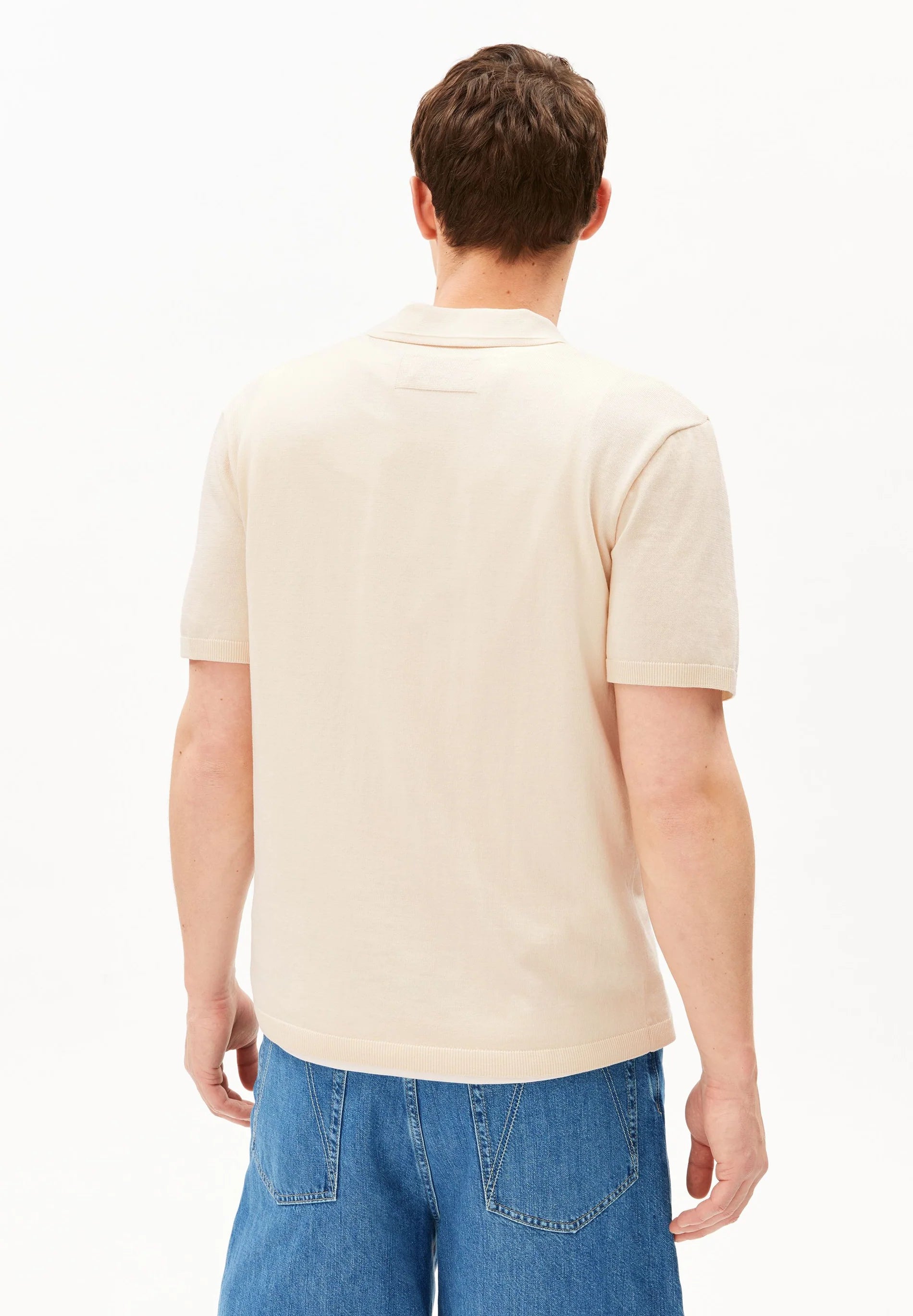 cotton knit poloshirt pure