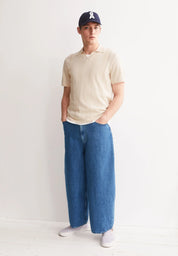 cotton knit poloshirt pure