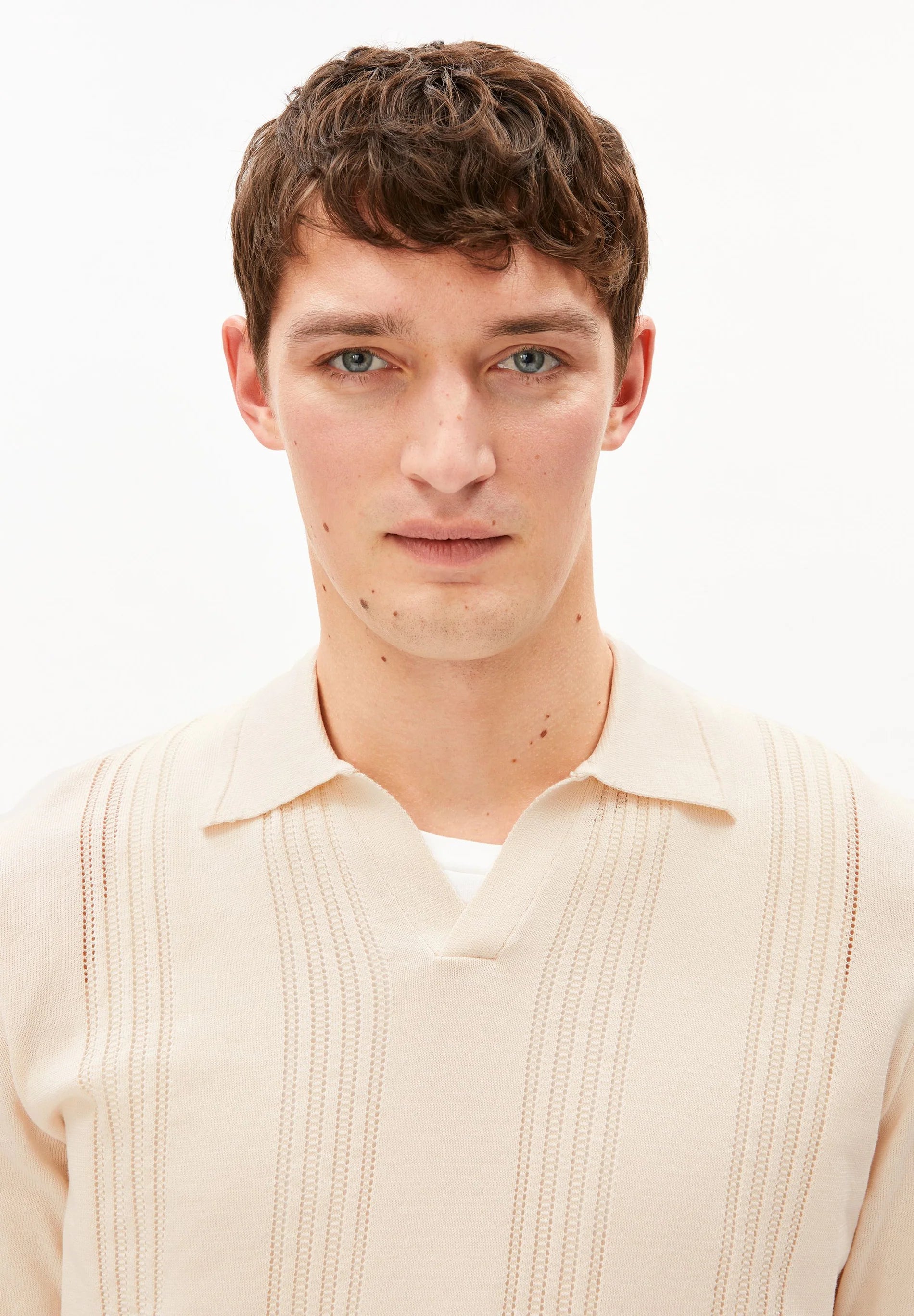 cotton knit poloshirt pure