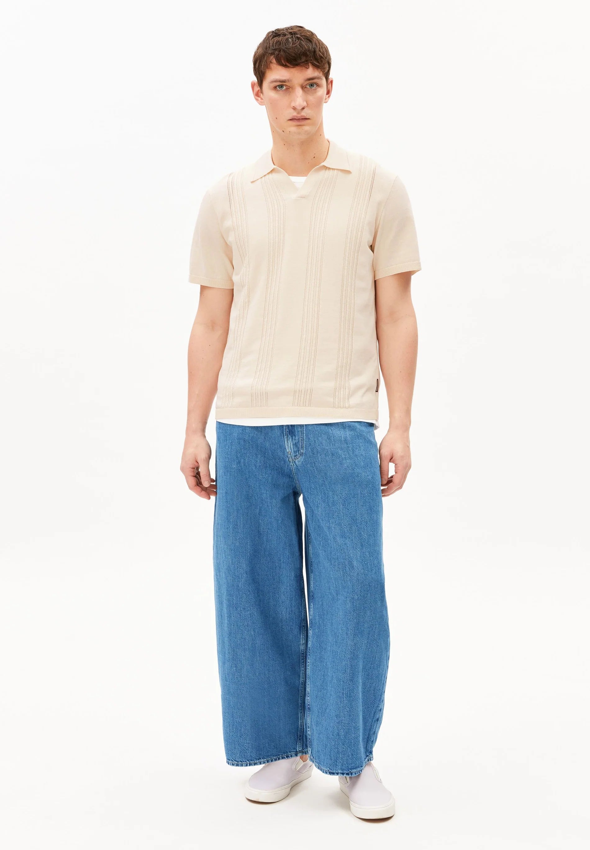 cotton knit poloshirt pure