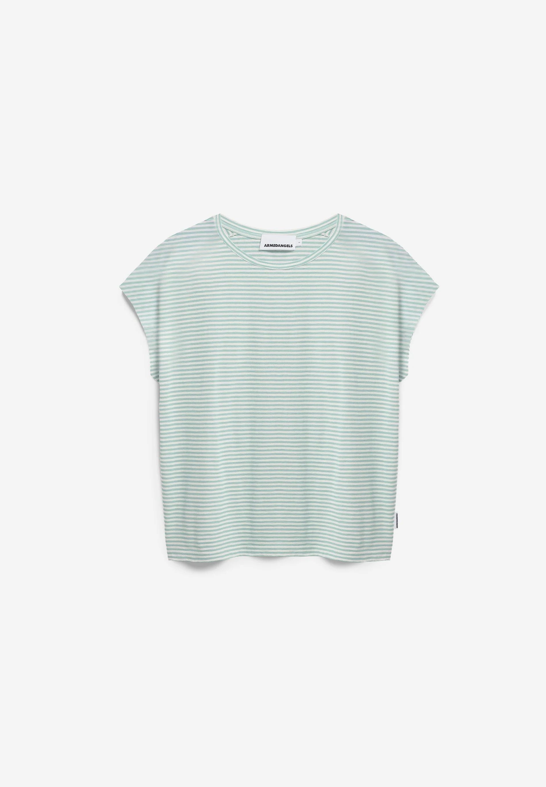 slub jersey stripe t-shirt oatmilk-foam