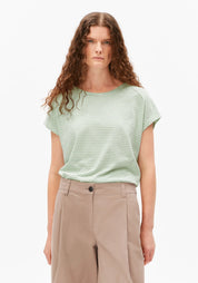 slub jersey stripe t-shirt oatmilk-foam