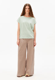 slub jersey stripe t-shirt oatmilk-foam