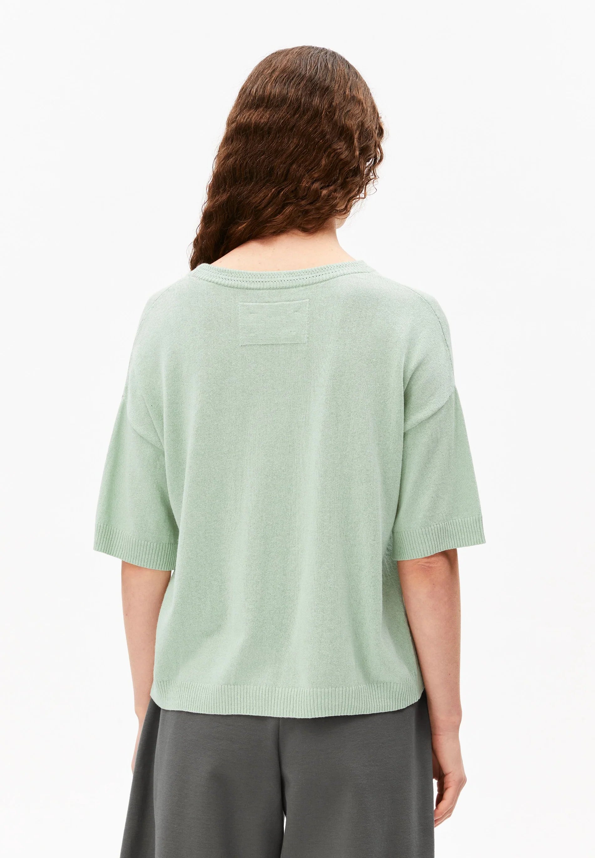 s sl linen blend knit sweater foam